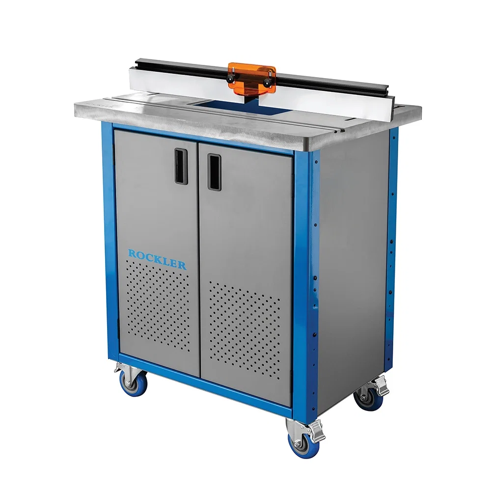 Rockler Cast Iron Router Table with Pro Fence and Cabinet