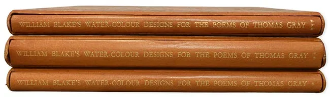 Three Volumes of William Blake (British, 1757-1827) Watercolor Designs for the Poems of Thomas Gray