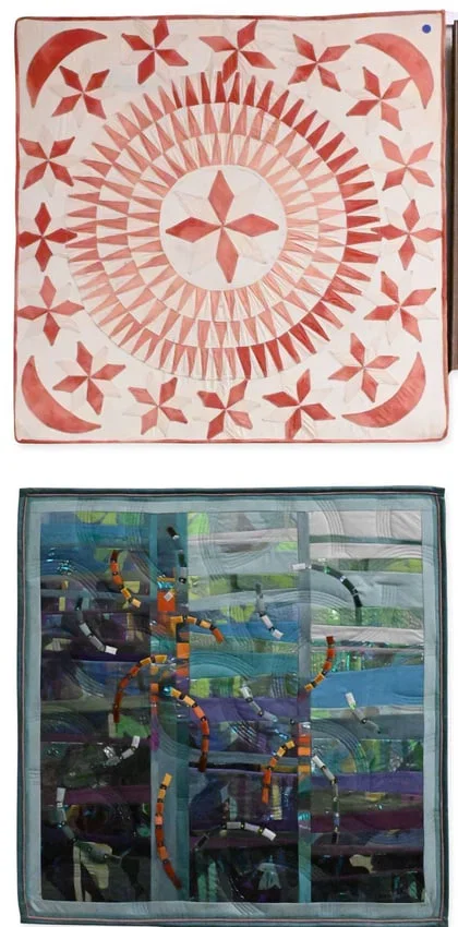 Three Framed Textile Wall Hangings
