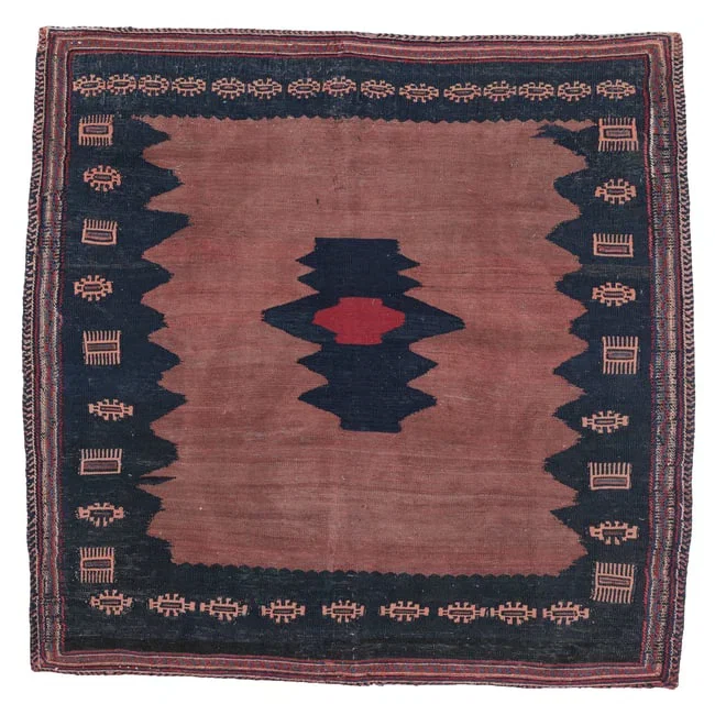 Camel Field Sofreh Kilim, Persia, Early 20th C., 3'9'' x 3'9''