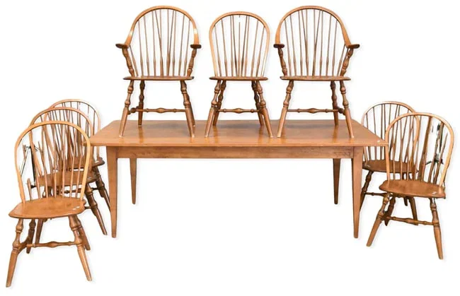 Nine Piece Maple Dining Set