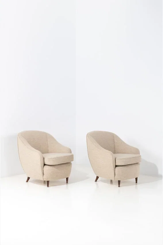 Gio Ponti (1891-1979) Pair of armchairs