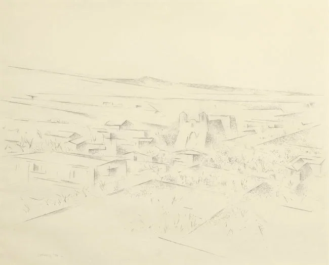 Andrew Dasburg, Untitled (New Mexico Landscape with Church), 1976