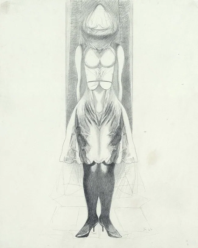 John Kacere, Untitled (Standing Female Figure), 1966