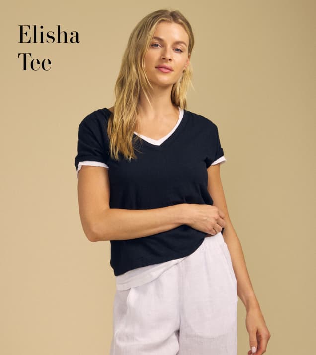 Image of model wearing Elisha in Black.