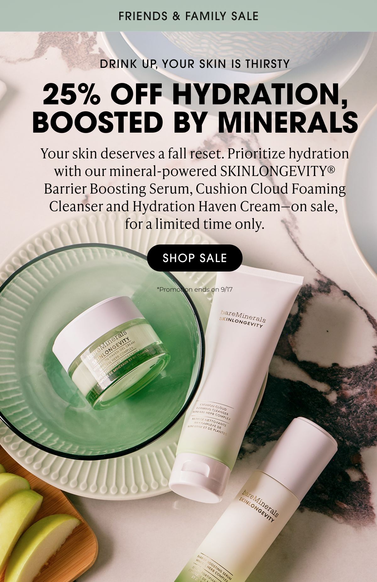 25% OFF HYDRATION, BOOSTED BY MINERALS