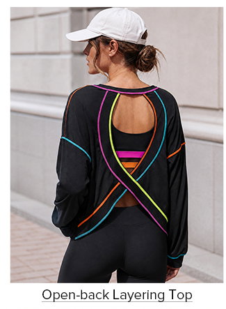ColorSoft™ Cross-Back Long Sleeve Layering Top