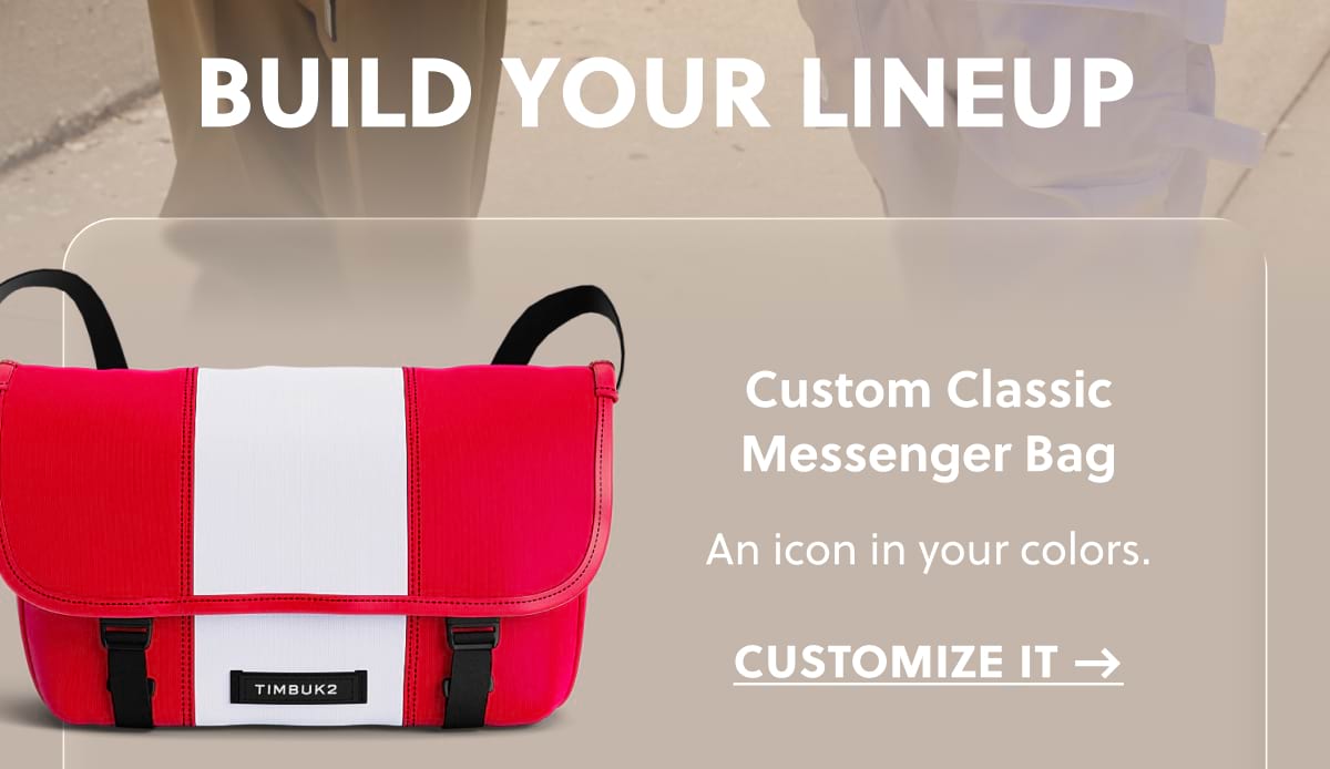 Build Your Lineup. Custom Classic Messenger Bag | An icon in your colors. Customize it →