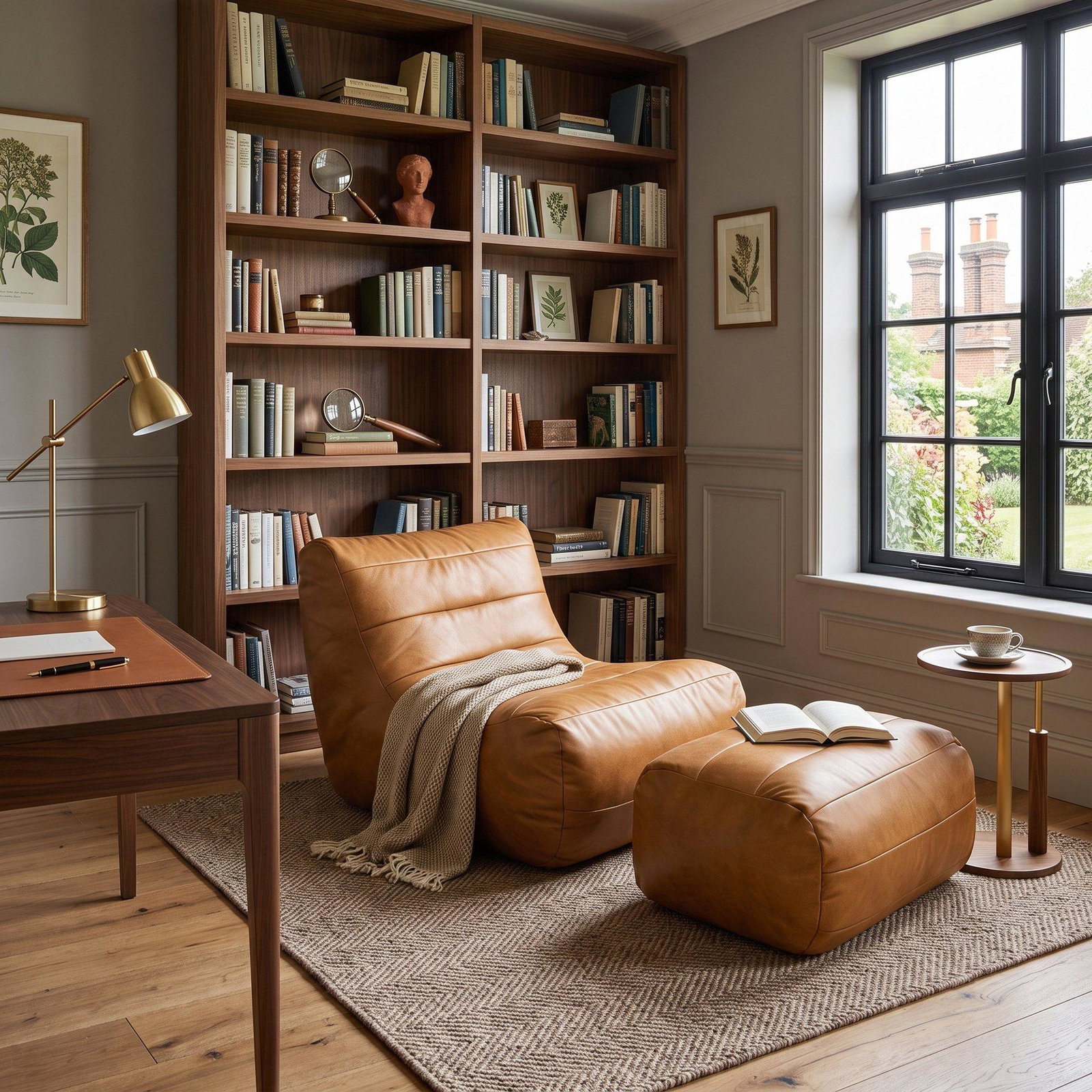 Bean Bag Faux Leather Lounge
