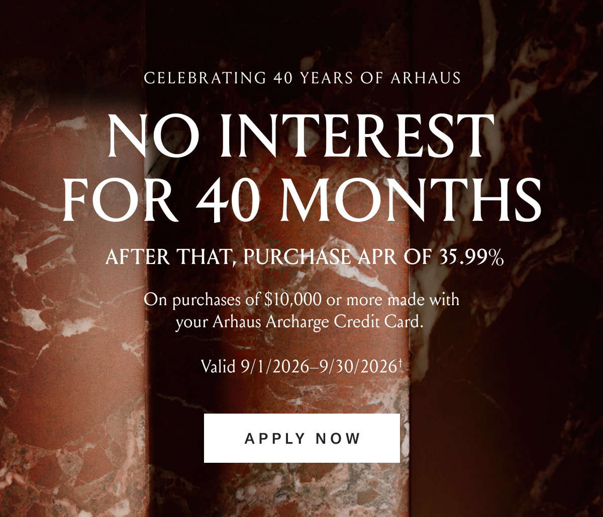 Archarge No Interest for 40 Months