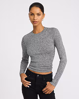 Fitted Ribbed Crew Neck Sweater in Silky Soft