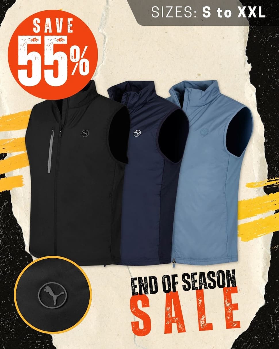 Puma Golf Mens Hielands Water Repellent PrimaLoft Insulated Gilet