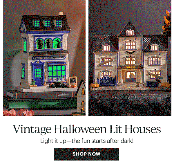 Vintage Halloween Lit Houses Liight it up-the fun starts after dark! SHOP NOW