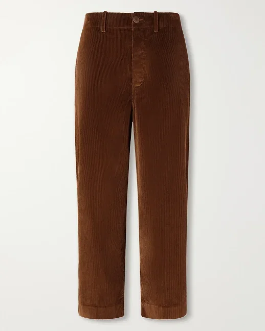 Albello Straight-Leg Cotton-Corduroy Trousers