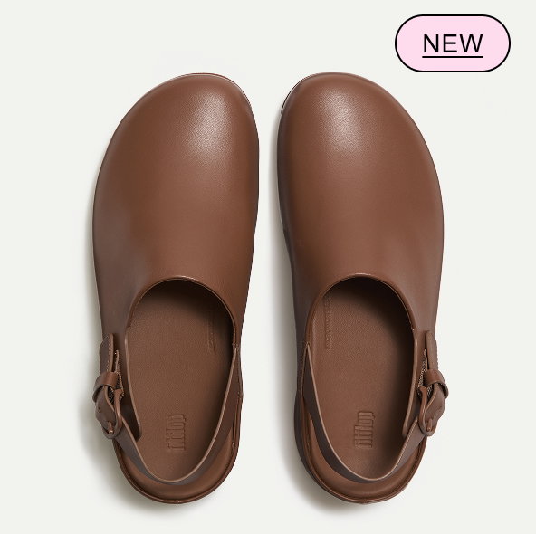 SHUV Leather Back-Strap Mules - Tan