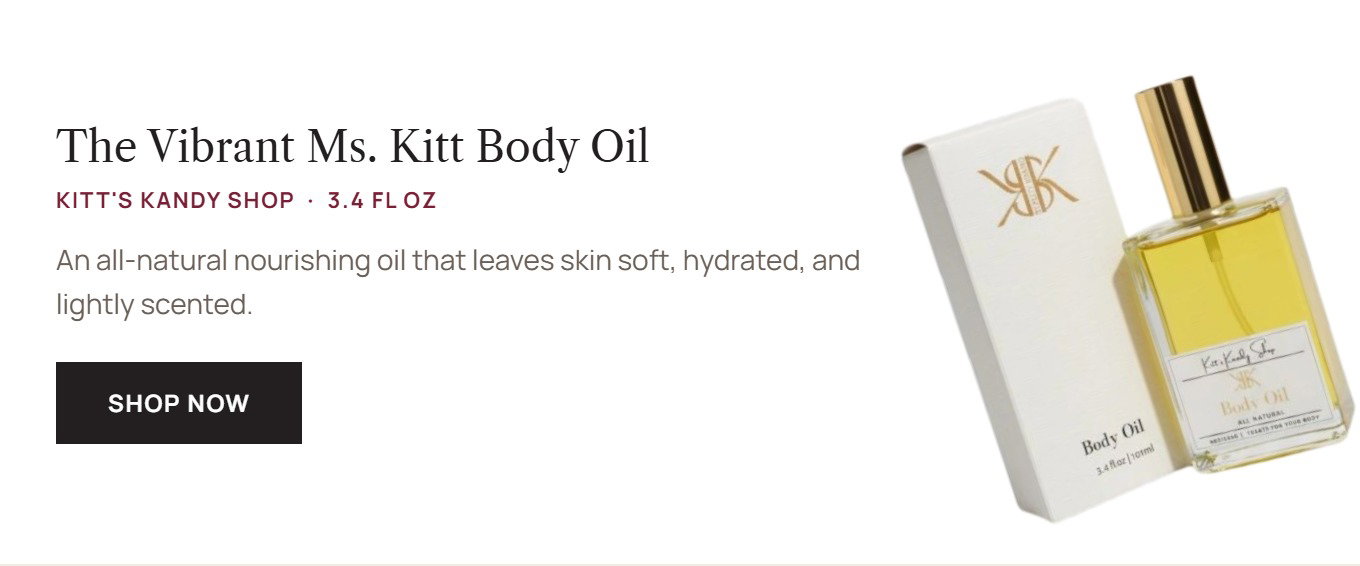 Kitt's Kandy Shop The Vibrant Ms. Kitt Body Oil - 3.4 fl oz