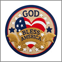 God Bless American Garden Stone