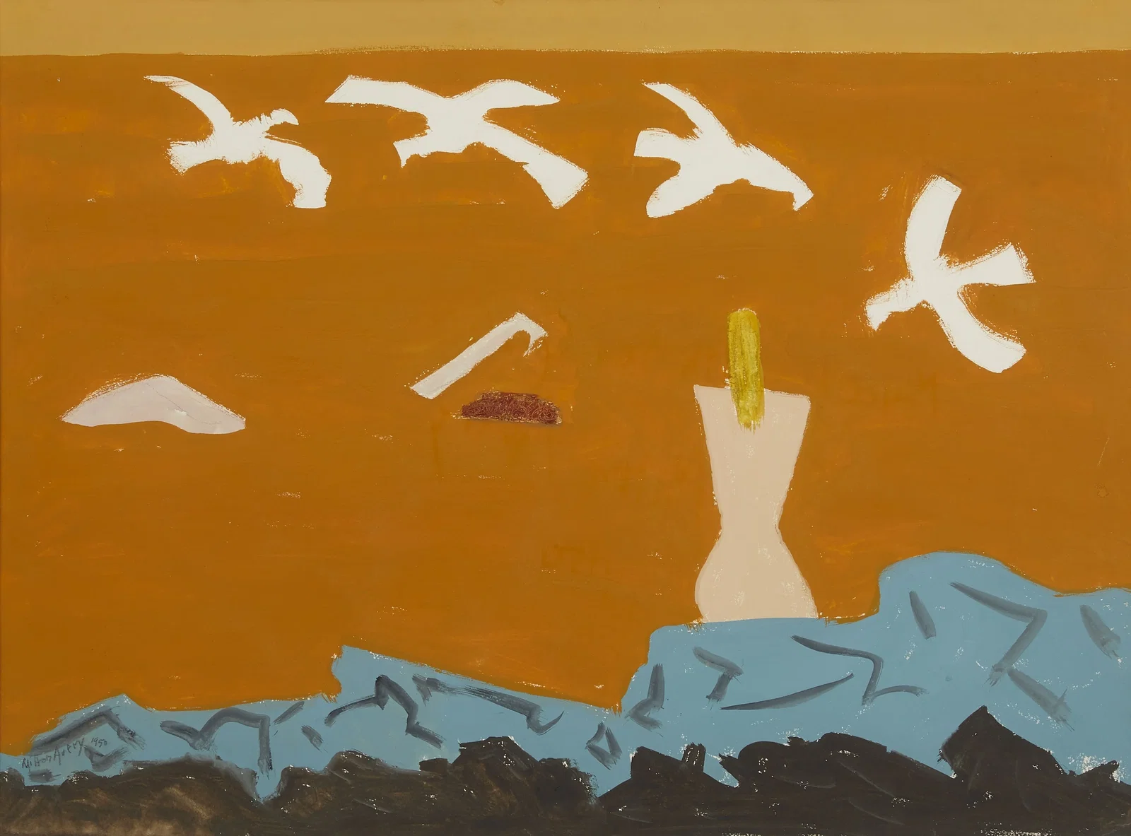Milton Avery, March with Seagulls, 1950
