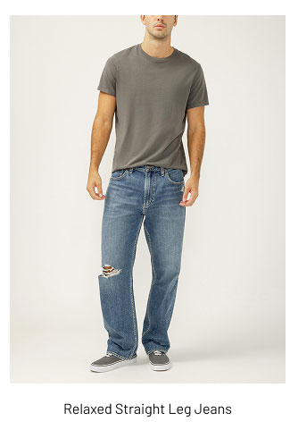 Relaxed Straight Leg Jeans