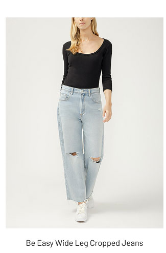 Be Easy Wide Leg Cropped Jeans