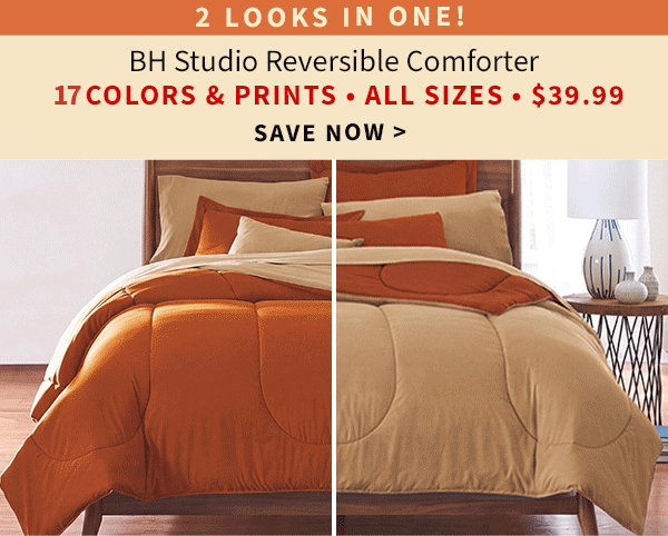 BH STUDIO REVERSIBLE COMFORTER DEAL