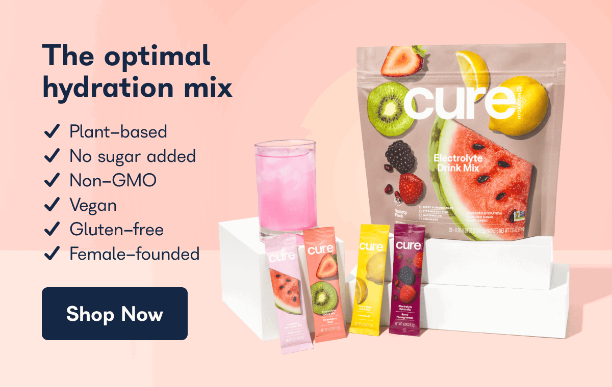 The optimal hydration mix. Plant based, no sugar added, non-gmo, vegan, gluten free, female founded. - Shop Now