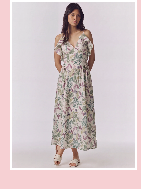 Sleeveless multi stripe fit and flare maxi dress