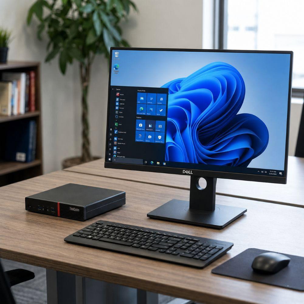 Image of PC Bundle Lenovo M70q Micro Windows 11 PC +  24