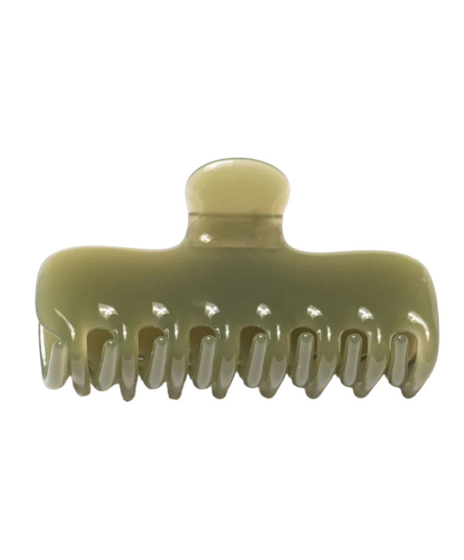 Sage Green Jelly Claw Clip 