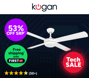 Kogan SmarterHome™ 132cm DC Motor Ceiling Fan with LED Light Product Image