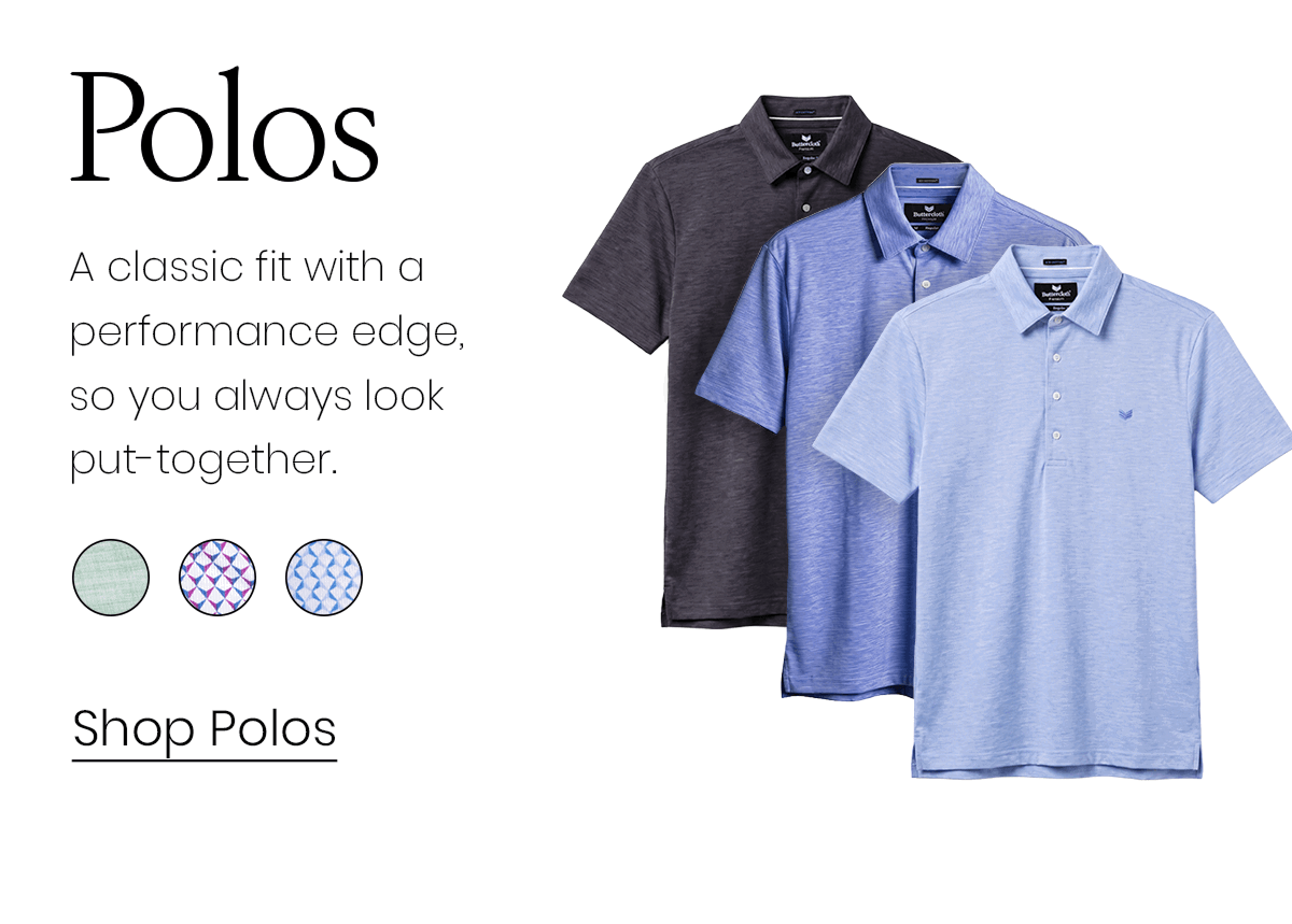 Polos | A classic fit with a performance edge, so you always look put-together. | Shop Polos