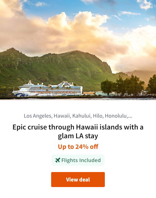 Epic cruise through Hawaii islands with a glam LA stay