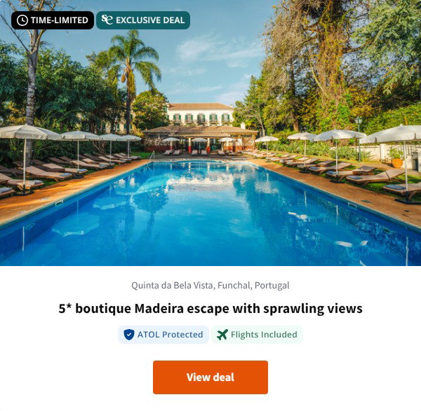 5* boutique Madeira escape with sprawling views