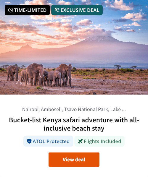 Bucket-list Kenya safari adventure with all-inclusive beach stay