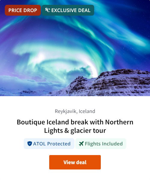 Boutique Iceland break with Northern Lights &amp; glacier tour
