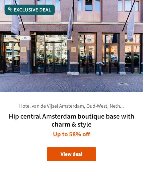 Hip central Amsterdam boutique base with charm &amp; style