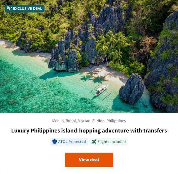 Luxury Philippines island-hopping adventure with transfers