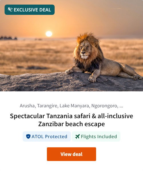 Spectacular Tanzania safari &amp; all-inclusive Zanzibar beach escape