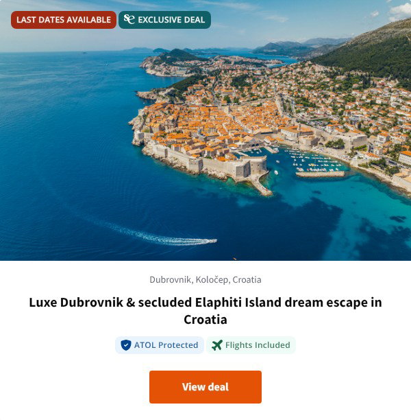 Luxe Dubrovnik & secluded Elaphiti Island dream escape in Croatia