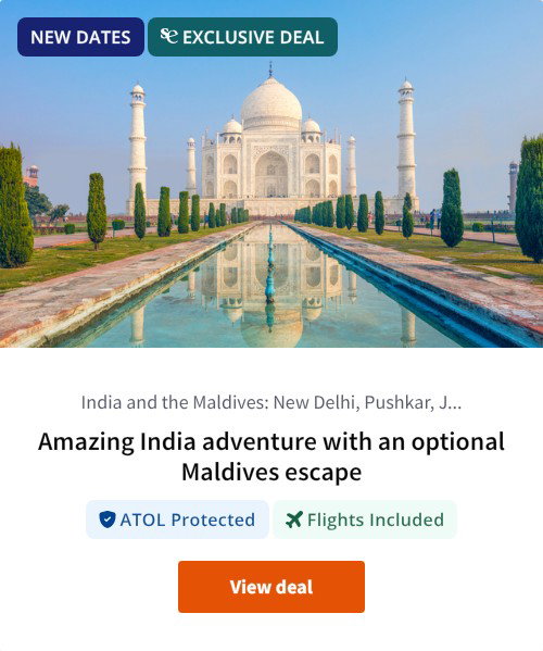 Amazing India adventure with an optional Maldives escape