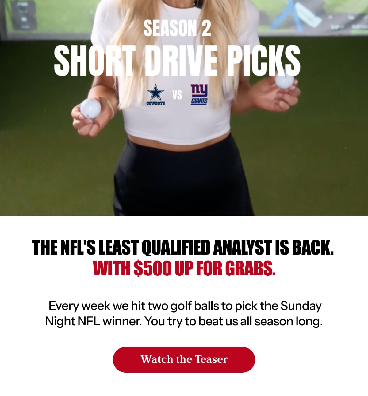 The NFL's least qualified analyst is back.  With $500 Up For Grabs.