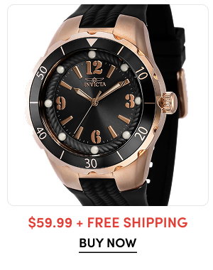 INV-40313  INVICTA | Women's 38mm Angel Quartz Rosetone Black Silicone Strap Watch – $59.99 + FREE SHIPPING