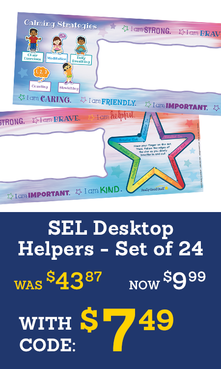 SEL Self-Adhesive Vinyl Desktop Helpers - Set of 24
