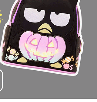 Loungefly Badtz-Maru Pumpkin Light-Up Mini Backpack