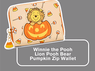 Winnie the Pooh Lion Pooh Bear Pumpkin Zip Wallet