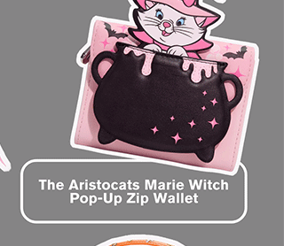 The Aristocats Marie Witch Pop-Up Zip Wallet