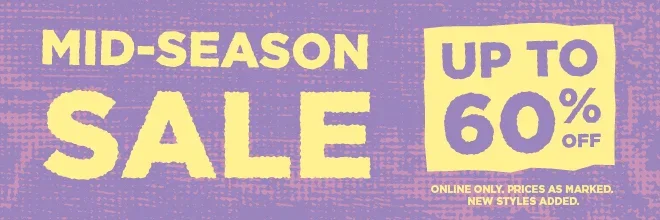 Up to 60% Off Sale - New Styles Added
