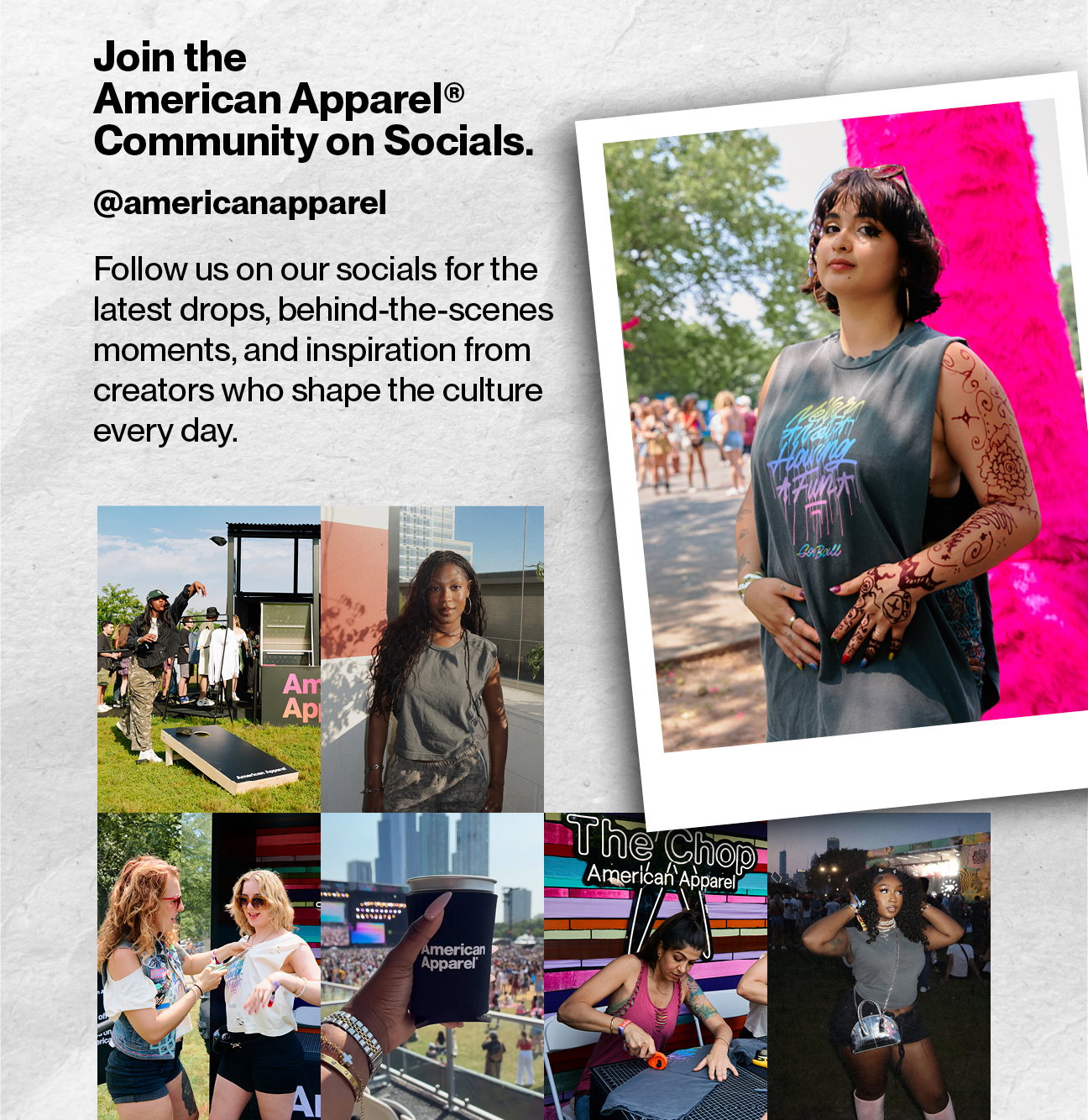 Join the American Apparel Community