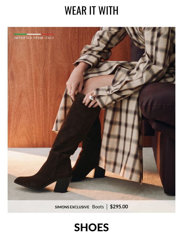 Wear it with. Tall Boots. Boots at 295 $