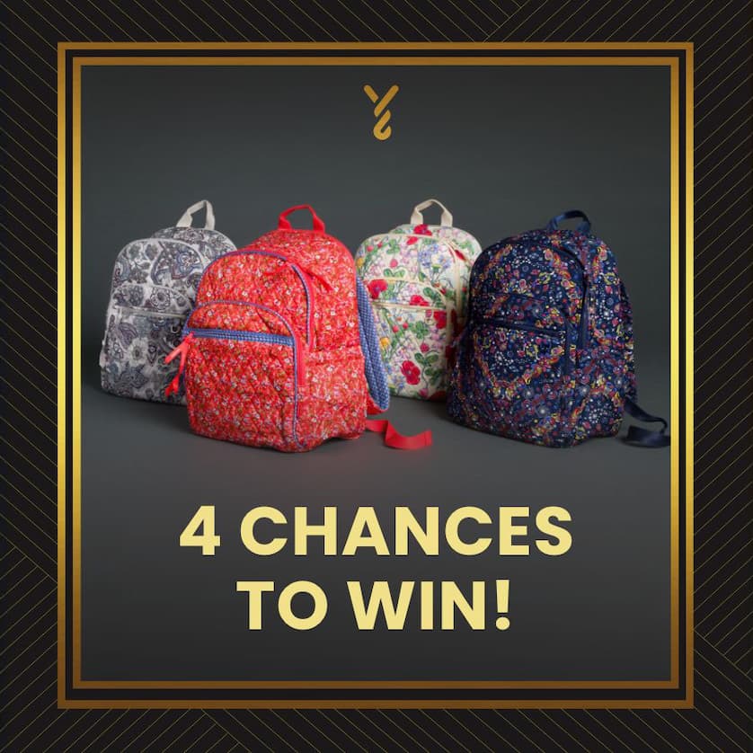 Shop and be entered to win a Vera Bradley backpack.